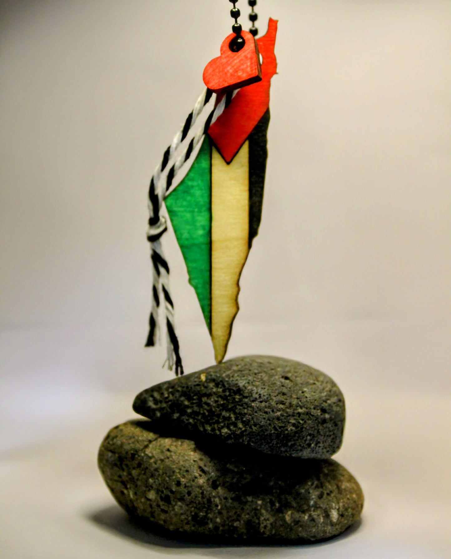 Palestine Map and Flag Keyring