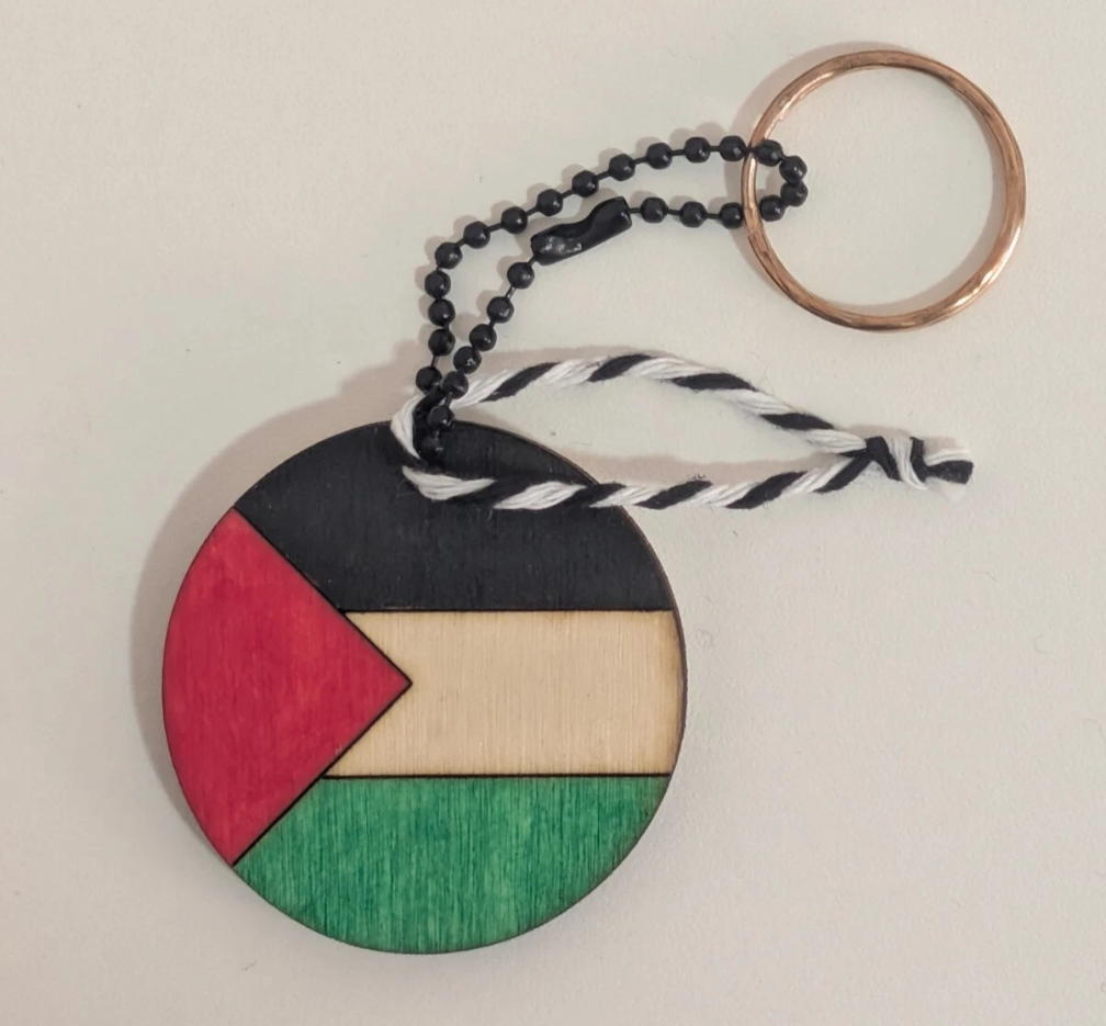 Palestine Flag Keyring Circle