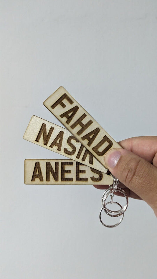 Personalised Name Engraved Keyring