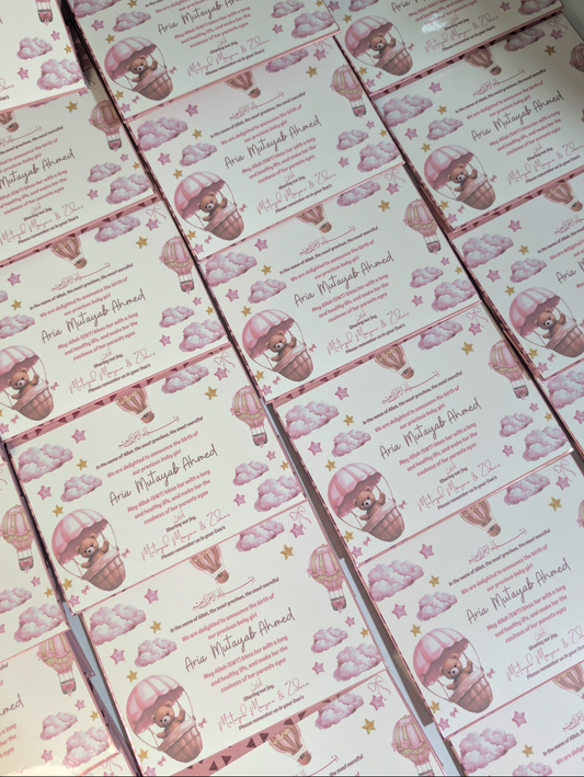 Baby Announcement Stickers - Upto A5 size